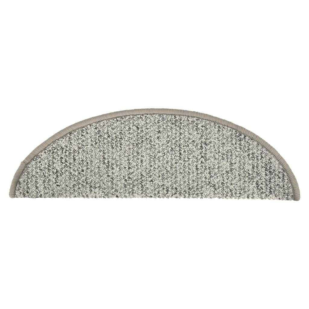 Tappetini per Scale 15 pz Grigio Chiaro 56x17x3 cm | homemem39