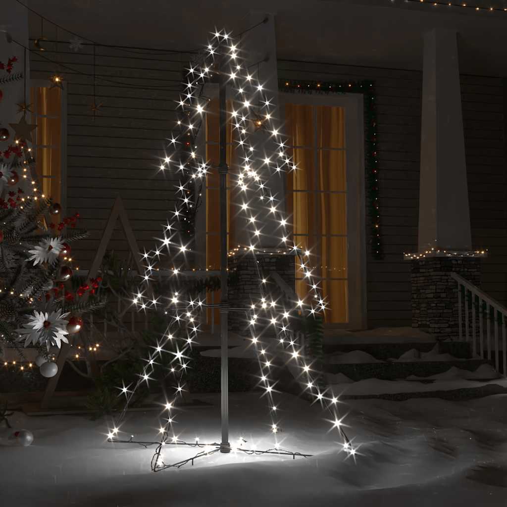 Albero di Natale a Cono 160 LED per Interni Esterni 78x120 cm | homemem39