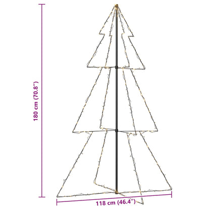 Albero di Natale a Cono 240 LED per Interni Esterni 118x180 cm