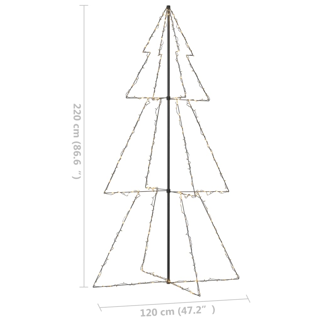 Albero di Natale a Cono 300 LED per Interni Esterni 120x220 cm