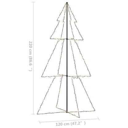 Albero di Natale a Cono 300 LED per Interni Esterni 120x220 cm