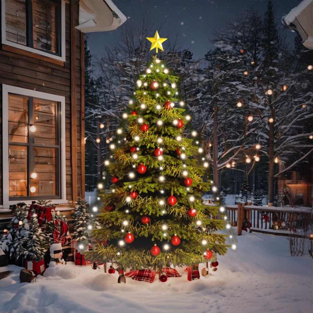 Rete di Luce per Albero di Natale 180 LED Bianco Freddo 180 cm - homemem39