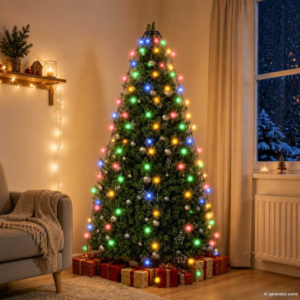 Rete di Luce per Albero di Natale 180 LED Multicolore 180 cm
