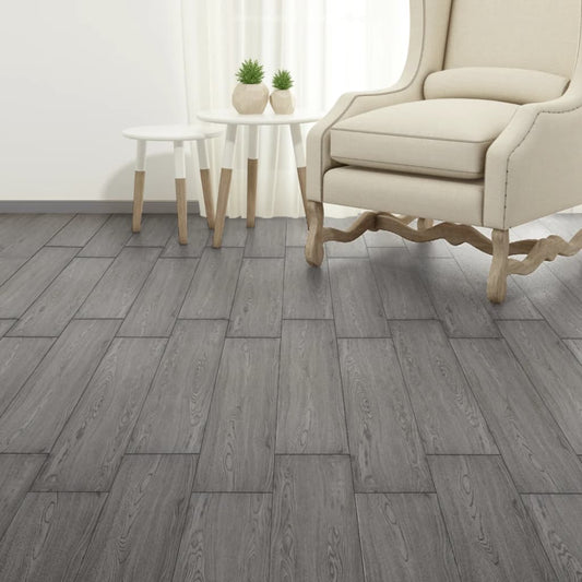 Listoni Pavimento Autoadesivi PVC 5,21 m² 2 mm Grigio Scuro - homemem39