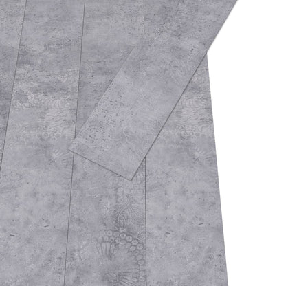 Listoni Pavimento Autoadesivi PVC 5,21m² 2mm Grigio Cemento
