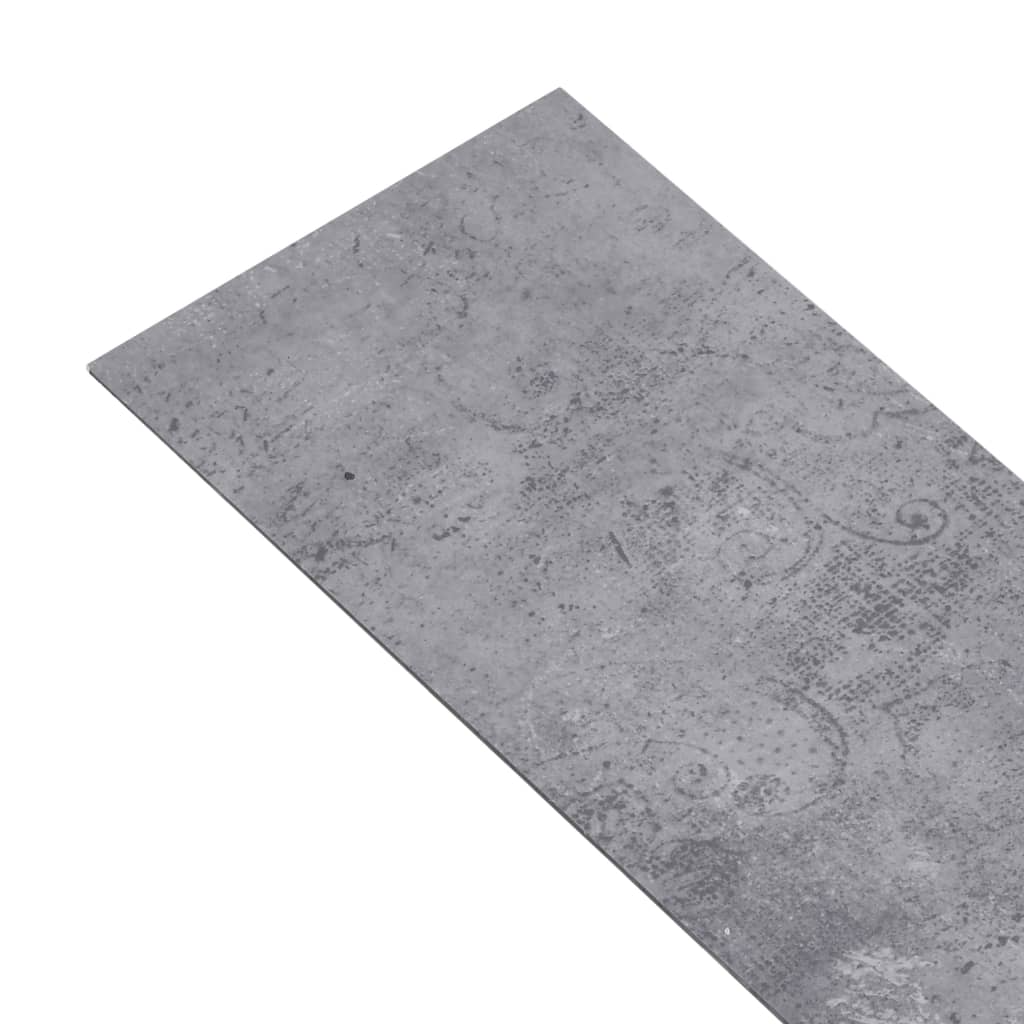 Listoni Pavimento Autoadesivi PVC 5,21m² 2mm Grigio Cemento