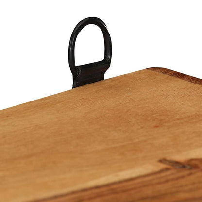 Set Mensole Cubiche da Parete 3 pz in Legno Massello di Acacia