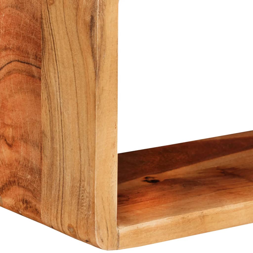 Set Mensole Cubiche da Parete 3 pz in Legno Massello di Acacia | homemem39