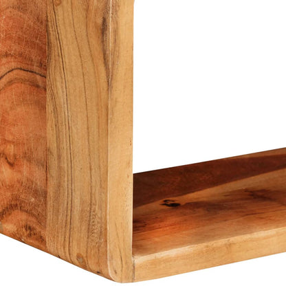 Set Mensole Cubiche da Parete 3 pz in Legno Massello di Acacia | homemem39