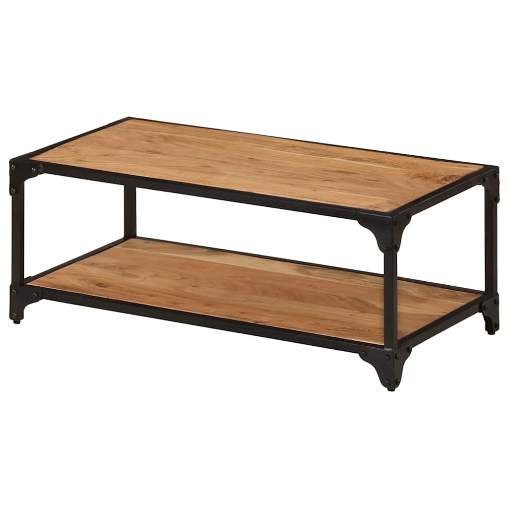 Tavolino da Salotto 90x45x35 cm in Legno Massello di Acacia