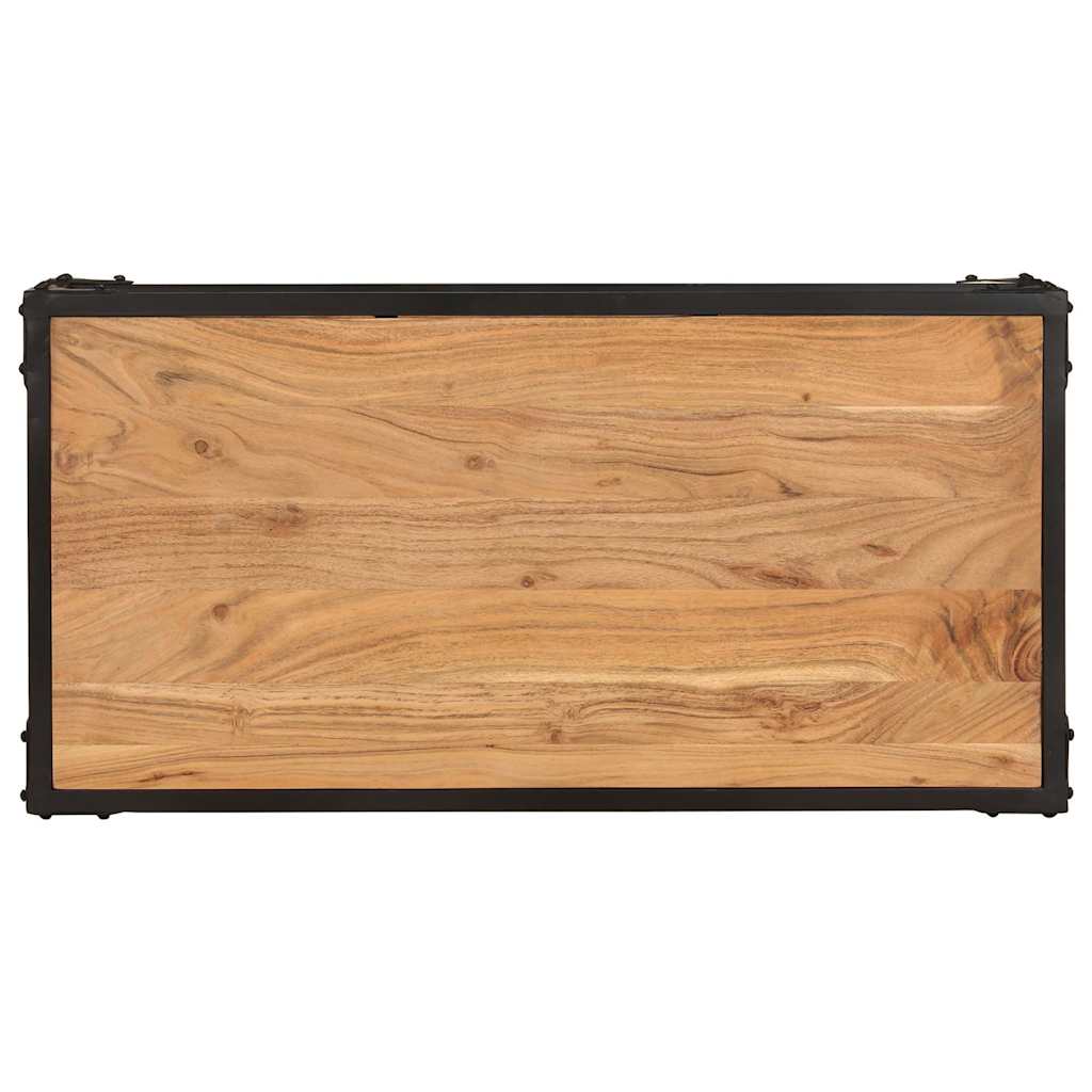 Tavolino da Salotto 90x45x35 cm in Legno Massello di Acacia
