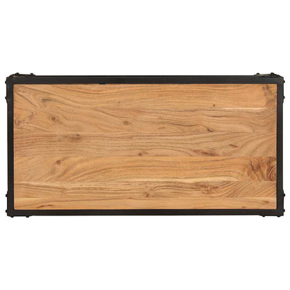 Tavolino da Salotto 90x45x35 cm in Legno Massello di Acacia