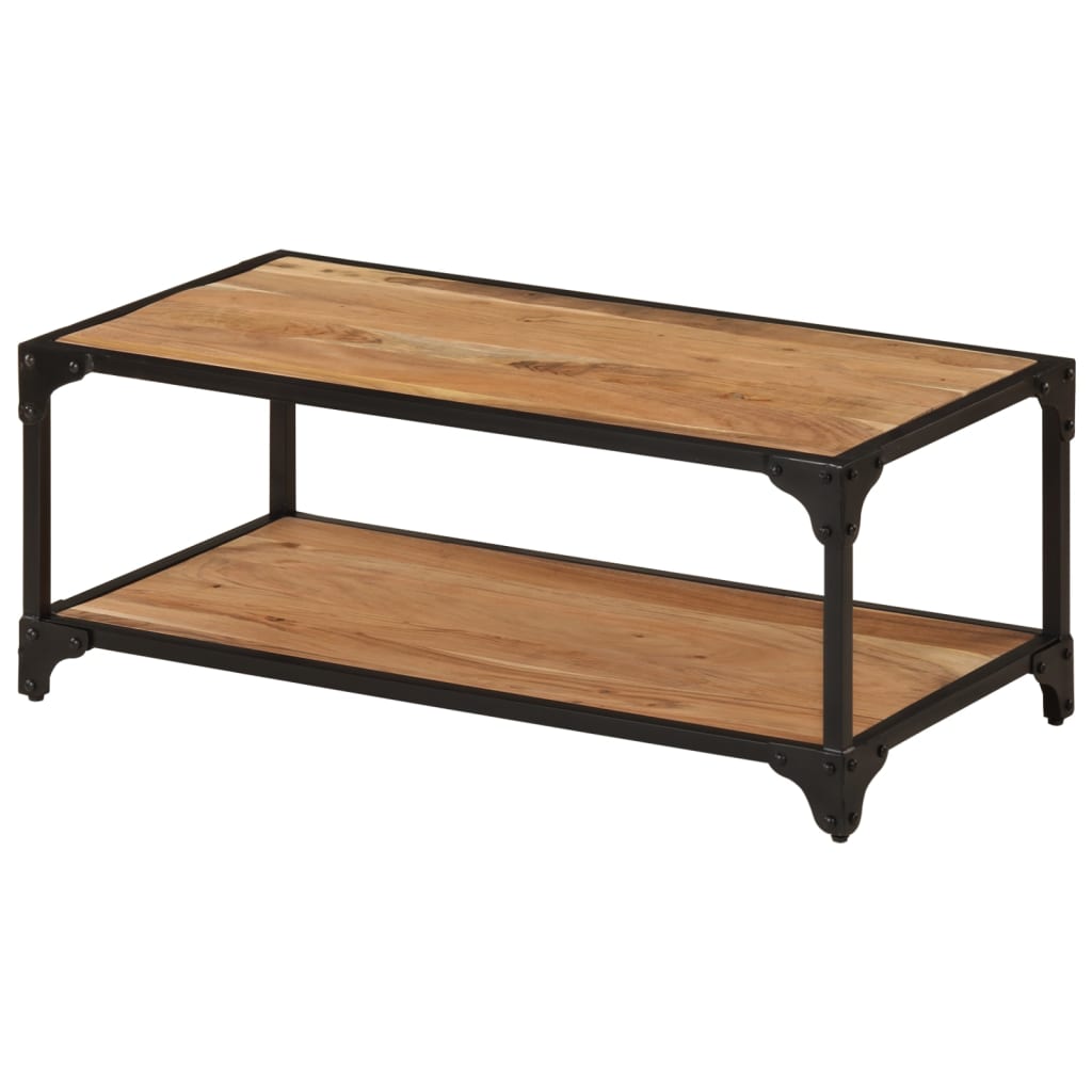 Tavolino da Salotto 90x45x35 cm in Legno Massello di Acacia | homemem39