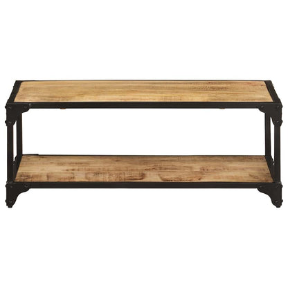 Tavolino da Salotto 90x45x35 cm Legno Massello di Mango Grezzo