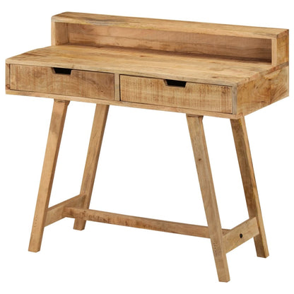 Scrivania 100x45x90 cm in Legno Massello di Mango Grezzo