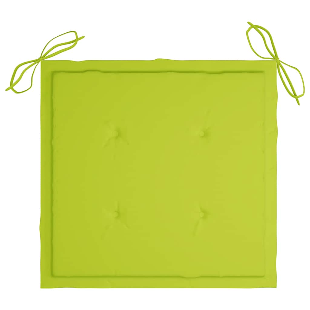 Sedie da Giardino Pieghevoli con Cuscini 4 pz Massello di Teak