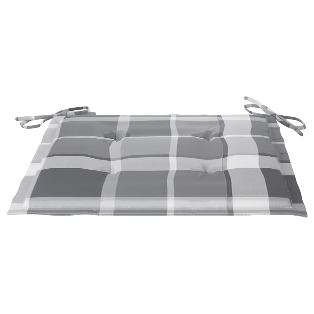 Sedie da Giardino Pieghevoli con Cuscini 4 pz Massello di Teak