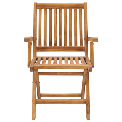 Sedie da Giardino Pieghevoli con Cuscini 6 pz Massello di Teak