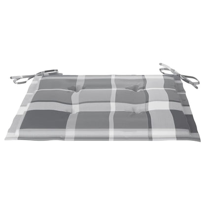 Sedie da Giardino Pieghevoli con Cuscini 6 pz Massello di Teak