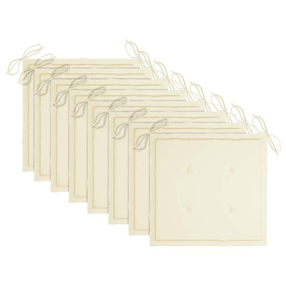 Sedie da Giardino Pieghevoli con Cuscini 8 pz Massello di Teak