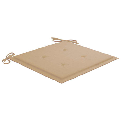 Sedie da Giardino Pieghevoli con Cuscini 8 pz Massello di Teak