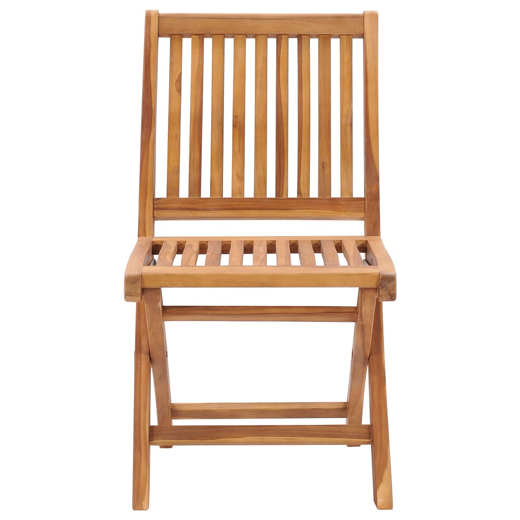 Sedie da Giardino Pieghevoli con Cuscini 4 pz Massello di Teak - homemem39