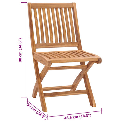 Sedie da Giardino Pieghevoli con Cuscini 6 pz Massello di Teak - homemem39