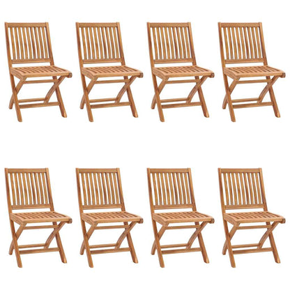 Sedie Pieghevoli con Cuscini 8 pz Massello di Teak | homemem39