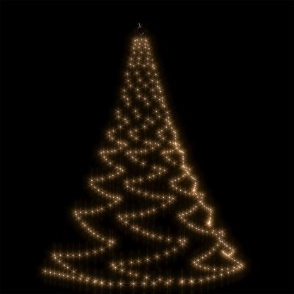 Albero da Parete con Gancio Metallico 260 LED Bianco Caldo 3 m | homemem39