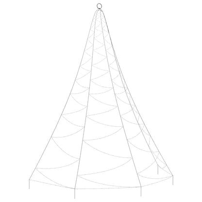Albero da Parete con Gancio Metallico 260 LED Blu 3 m | homemem39