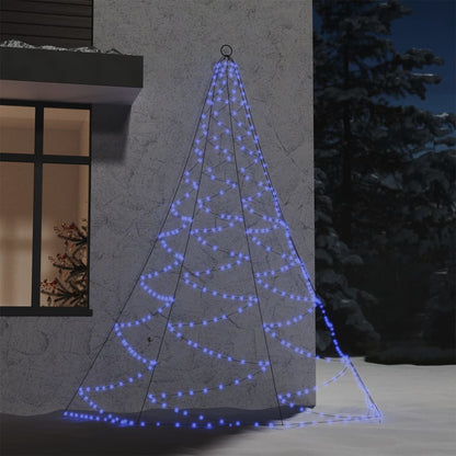 Albero da Parete con Gancio Metallico 260 LED Blu 3 m | homemem39