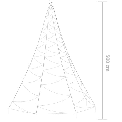 Albero da Parete con Gancio Metallico 720 LED Bianco Caldo 5 m - homemem39