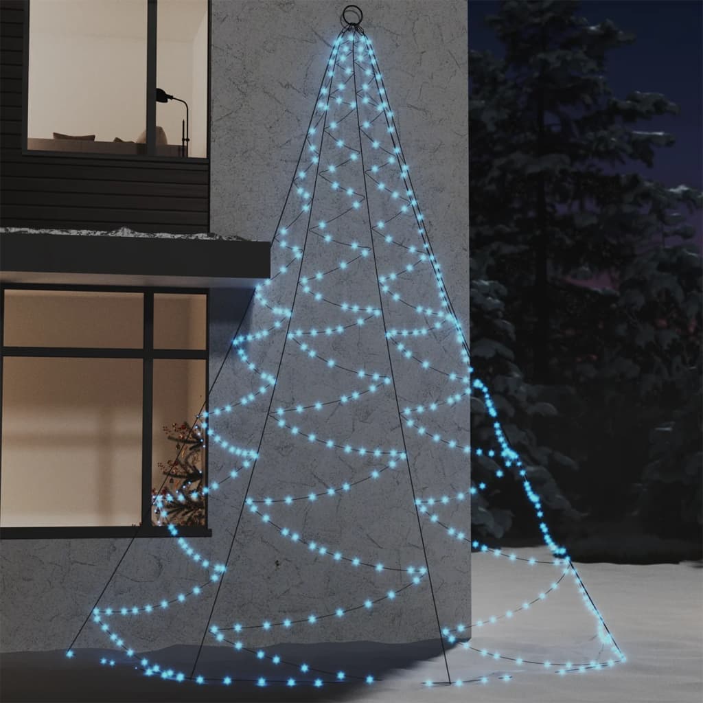 Albero da Parete con Gancio Metallico 720 LED Bianco Freddo 5 m - homemem39