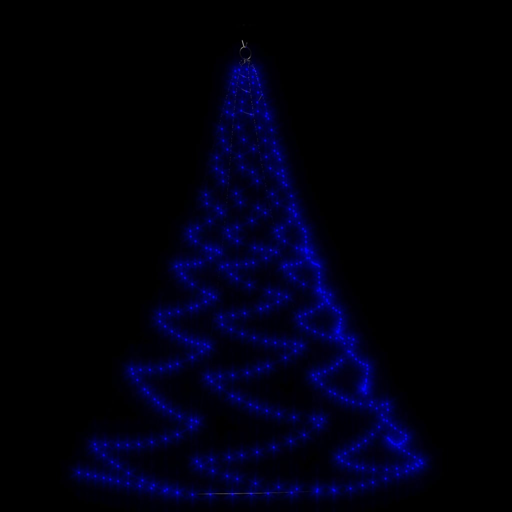 Albero da Parete con Gancio Metallico 720 LED Blu 5 m - homemem39