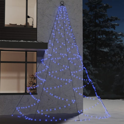 Albero da Parete con Gancio Metallico 720 LED Blu 5 m - homemem39