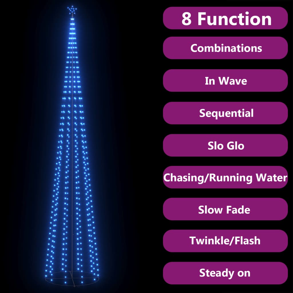 Albero di Natale a Cono con 752 LED Blu 160x500 cm - homemem39