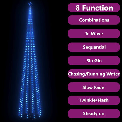Albero di Natale a Cono con 752 LED Blu 160x500 cm - homemem39
