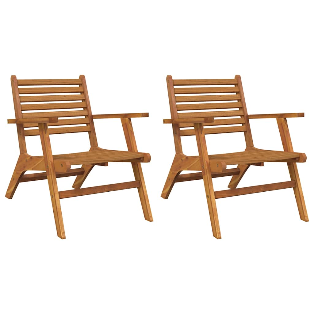 Sedie da Giardino 2 pz in Legno Massello d'Acacia | homemem39