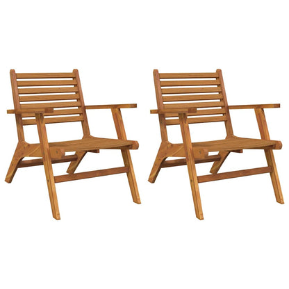 Sedie da Giardino 2 pz in Legno Massello d'Acacia | homemem39