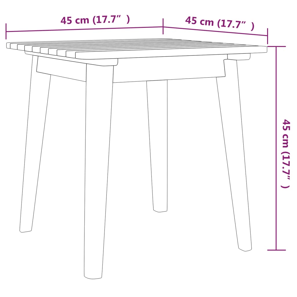 Set da Bistrot 3 pz in Legno Massello di Acacia | homemem39