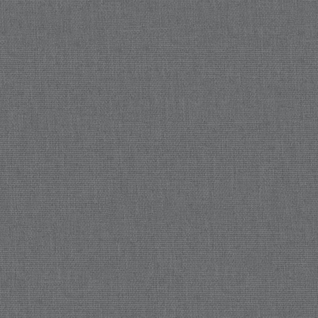 Lettino per Bambini con Materasso Grigio Scuro Tessuto di Lino - homemem39