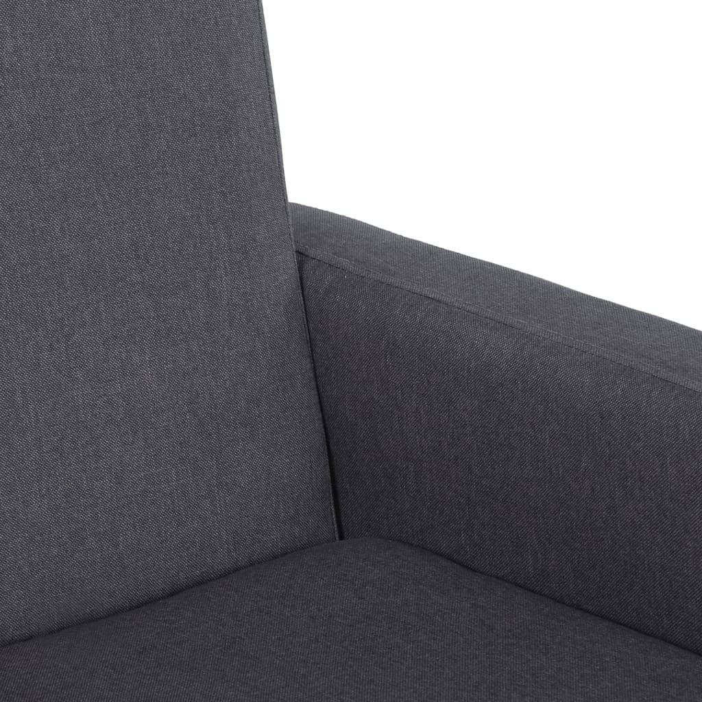 Sedia a Dondolo Grigio Scuro in Tessuto