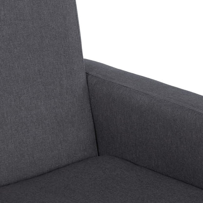 Sedia a Dondolo Grigio Scuro in Tessuto