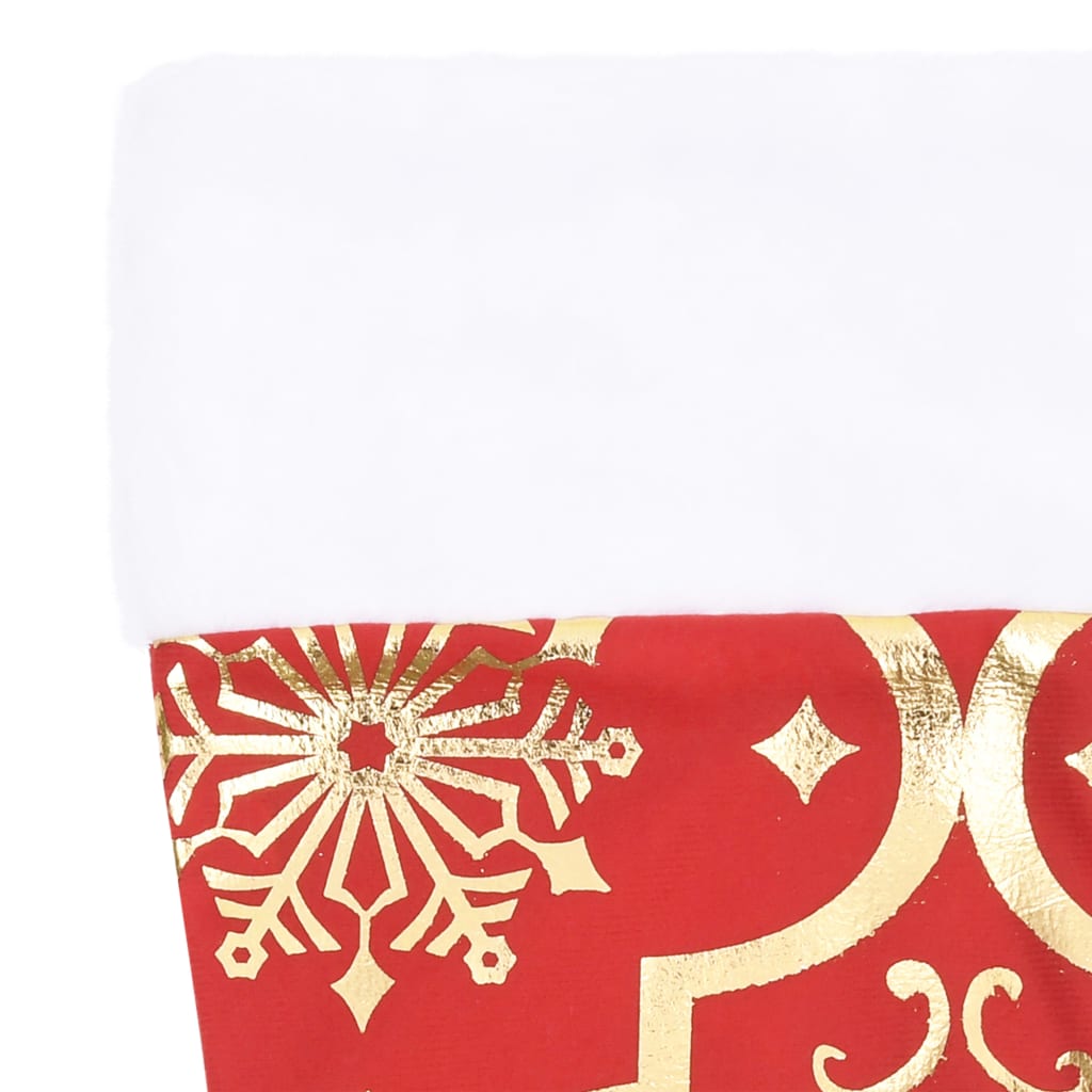 Gonna per albero di Natale di lusso con calza rossa 150 cm in tessuto | homemem39