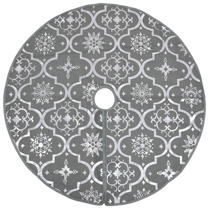 Gonna Albero Natale Raffinata con Calza Grigia in Tessuto 90 cm | homemem39