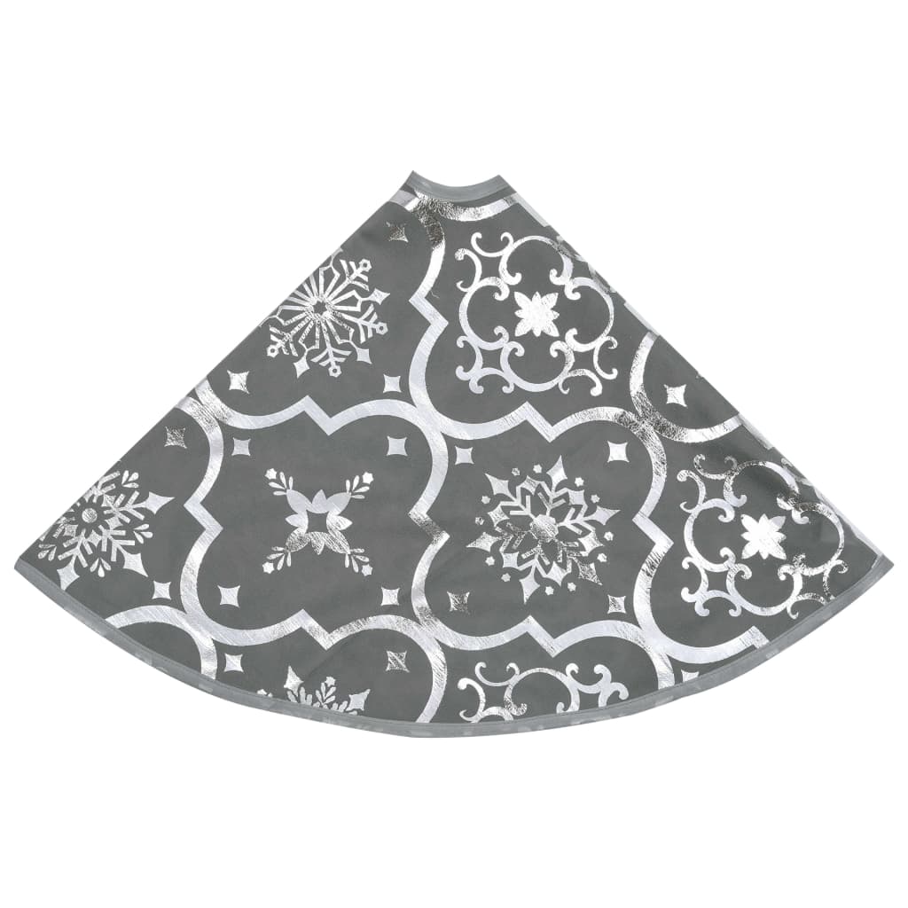 Gonna Albero Natale Raffinata con Calza Grigia in Tessuto 90 cm | homemem39