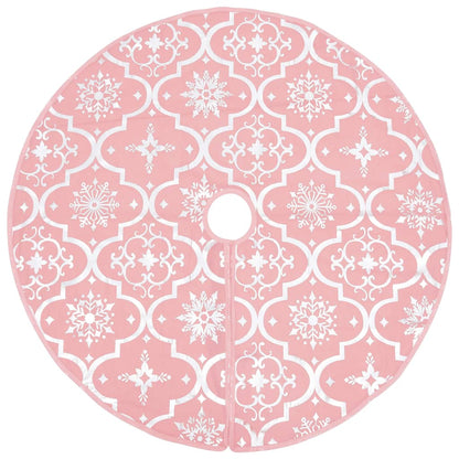 Gonna Albero Natale Raffinata con Calza Rosa Tessuto 90 cm | homemem39