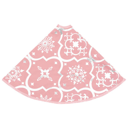 Gonna Albero Natale Raffinata con Calza Rosa Tessuto 90 cm | homemem39