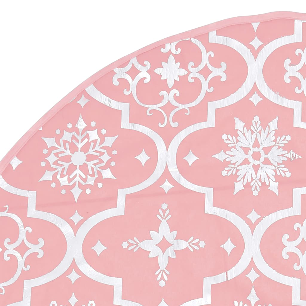Gonna Albero Natale Raffinata con Calza Rosa Tessuto 90 cm | homemem39