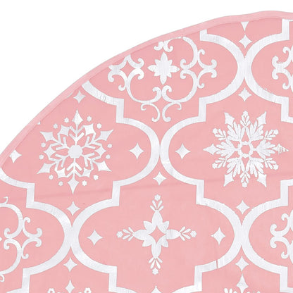 Gonna Albero Natale Raffinata con Calza Rosa Tessuto 90 cm | homemem39